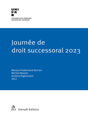 cover image of Journée de droit successoral 2023